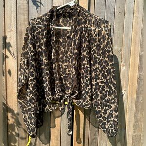 Vintage Sheer Black and Brown Floral Jacket